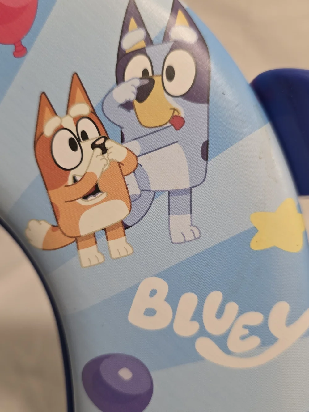 BLUEY Soft Padded Kids Potty Training Toilet Seat W/ Handles Toddler Preschool
